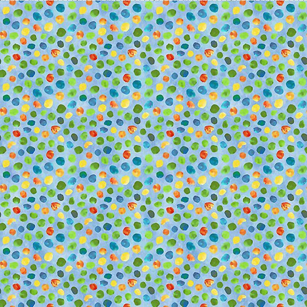 Multicolor Dots from the Jungle Friends Collection by In The Beginning Fabrics Sold by the 1/2 yard