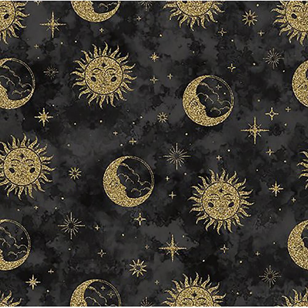 All Our Stars Sun To the Moon & Back Grey Words Fabric by the 1/2 Yard  #82583 