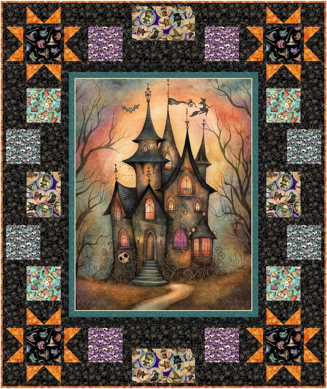 Halloween quilting fabric collection hero
